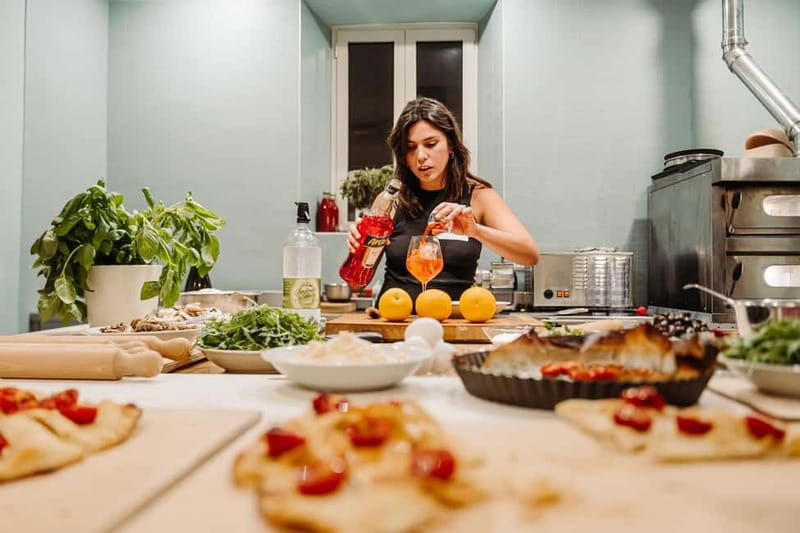 Rome: Pizza Making Class with Gelato & Drinks Included - Your first lesson: mixing an Italian spritz