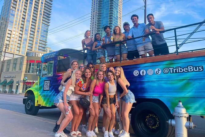 Roofless Party Bus Tour in Downtown Austin - The open-air bus changes the feel of the ride