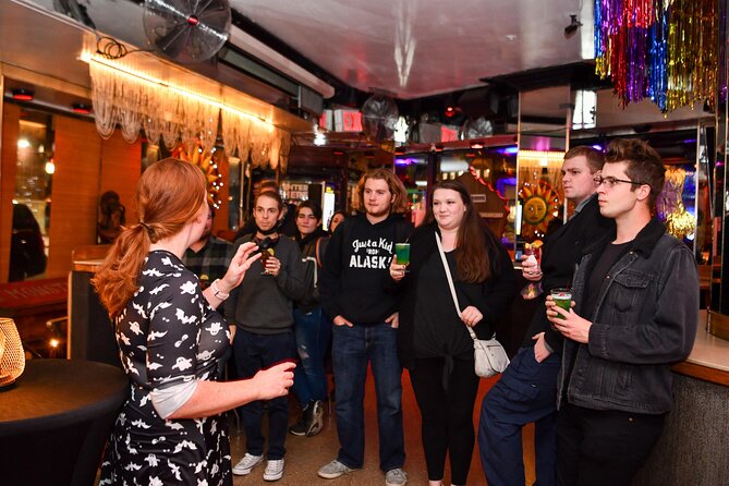 Salem Booze and Brews Haunted Pub Crawl by US Ghost Adventures - Stop one at 87 Washington Street