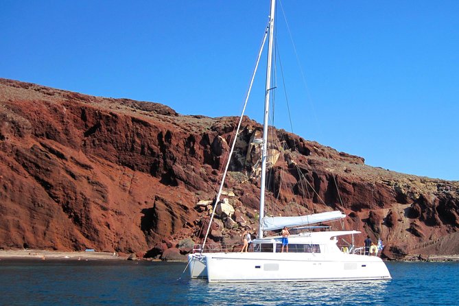 Santorini Catamaran Cruise with Fresh Meal and Open Bar - The onboard meal is a major reason to book