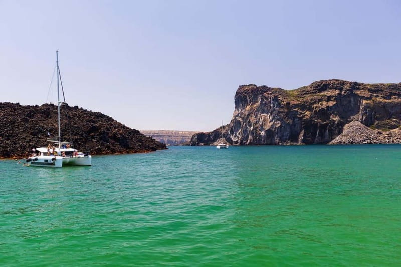 Santorini: Catamaran Cruise with Fresh Meal & Open Bar - How weather can change the route