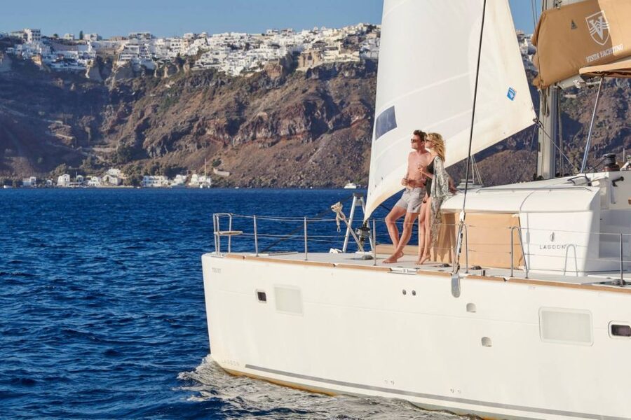 Santorini Gold Catamaran Cruise with Snorkel, BBQ & Open Bar - Key things to know before booking