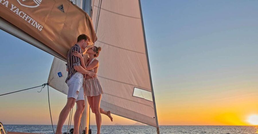Santorini: Platinum Catamaran Cruise w/ BBQ Meal & Open Bar - Why seeing Santorini from the water is worth your time