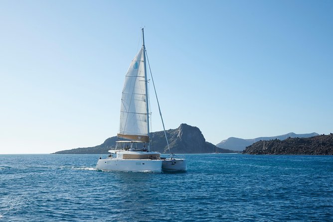 Santorini Platinum Catamaran Cruise with Meal, BBQ and Open Bar - Hot Springs Near Santorini Volcano