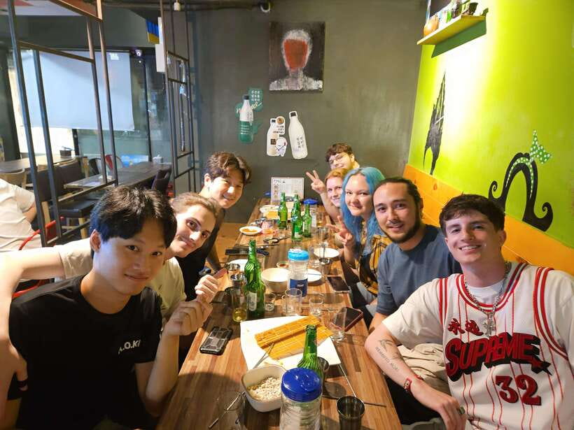 Seoul: Korean Drinking Games Night (non-drinkers welcome) - Kimchi seafood pancake and shared food