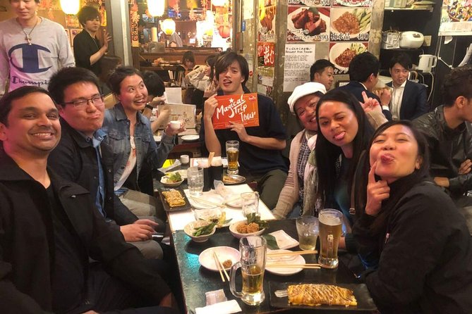 Shibuya Meltdown Nightlife Tour: All-You-Can-Drink Bar Hopping - The meat alley stop: food first, drinks close behind