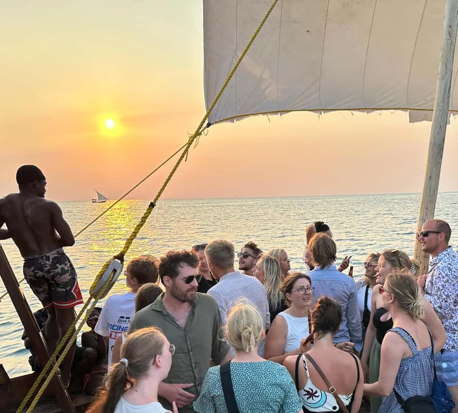 Sunset party cruise in Zanzibar with BoomBoom Boat - The evening begins on Nungwi Beach