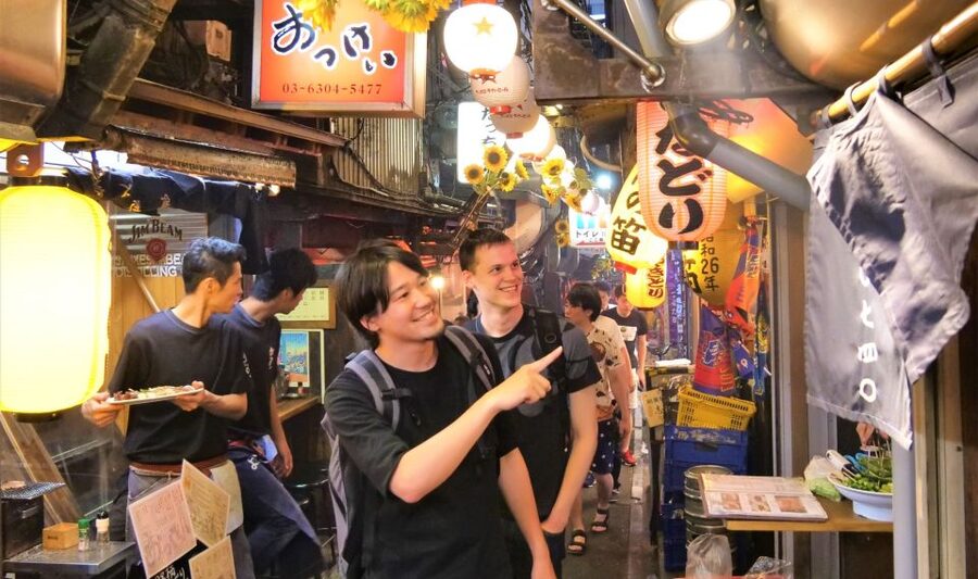 Tokyo: Shinjuku Bar Hopping with All-You-Can-Drink & Dinner - Omoide Yokocho: grilled food in a narrow old-style lane