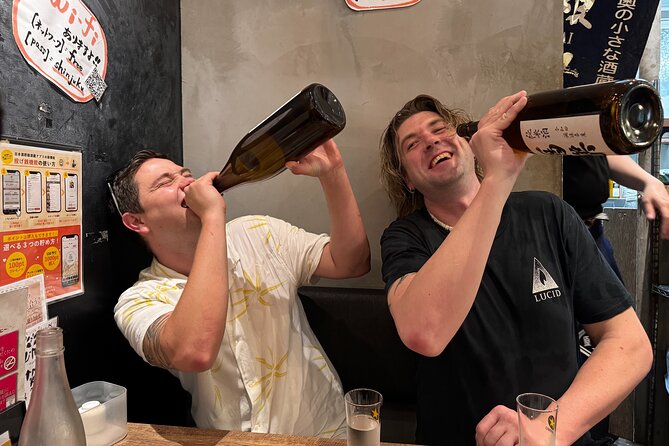Tokyo: Shinjuku Local Bar Hopping Walking Tour - Stop three: Nishishinjuku and four kinds of sake